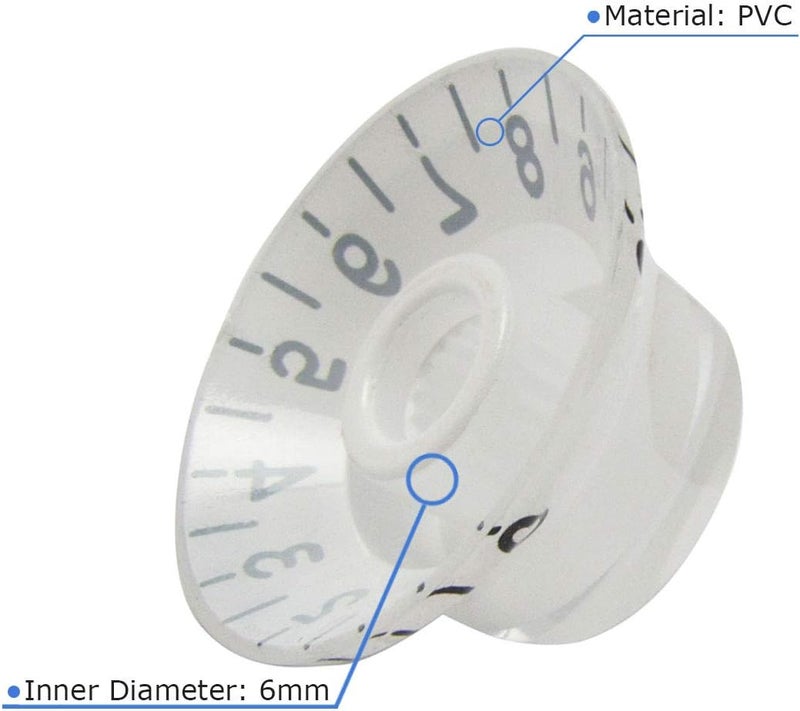 FLEOR 4pcs LP Guitar Knobs White Top Hat Style Speed Control Knobs Compatible with LP Style Electric Guitar - Image 5